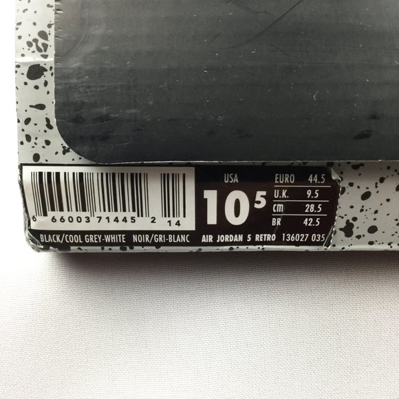 Nike Air Jordan Retro 5's "Oreo" Size 10.5 Clean